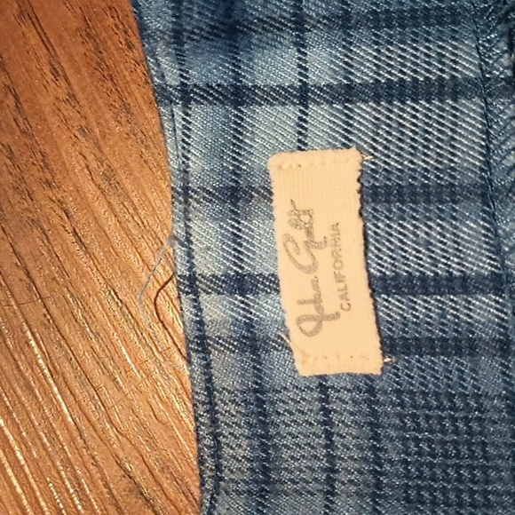 John Galt Blue Plaid High Waisted Fitted Y2K 90s Mini Skirt A37 - Picture 2 of 6